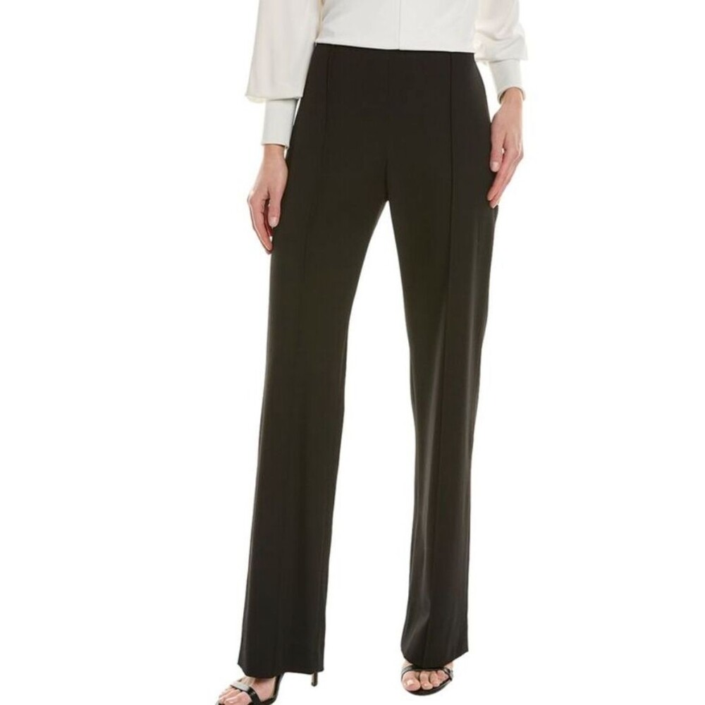 NWT Carolina Herrera Black Wide Leg Wool Trouser Sz.4 Capsule Old Money Luxury
